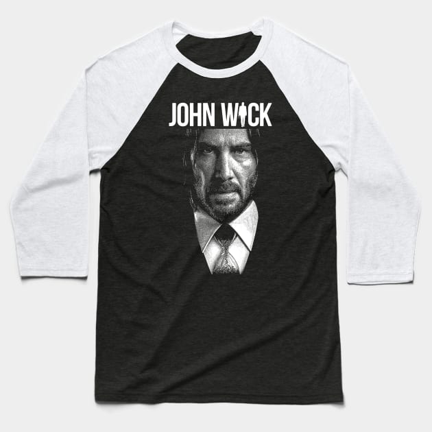 John Wick Baseball T-Shirt by Knockbackhaunt